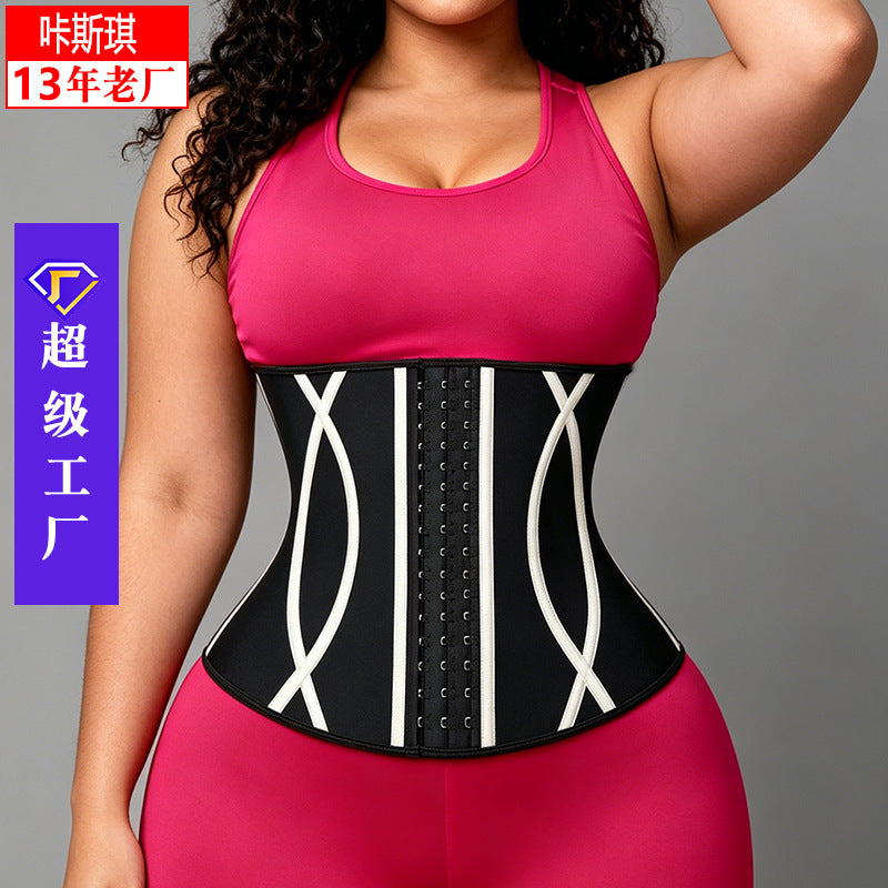 【200 pieces custom】european and american style postpartum belly wrap, slimming waist trainer, latex sports fitness corset belt