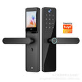 Smart lock wooden door cat eye fingerprint lock semi-automatic password lock one grip open digital lock entrance door lock manufacturer in stock