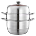 Stainless steel thickened european-style multi-layer steamer - induction cooker compatible, multi-functional home steaming pot, three-tier steamer - perfect for corporate gifts