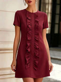 european and american cross-border  independent station new arrivalelegantelegance normcore women's short sleeve fashiondress