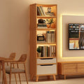 Bookcase for home standing cabinet bookshelf floor-standing storage rack living room storage cabinet small narrow cabinet dust-proof storage cabinet storage cabinet