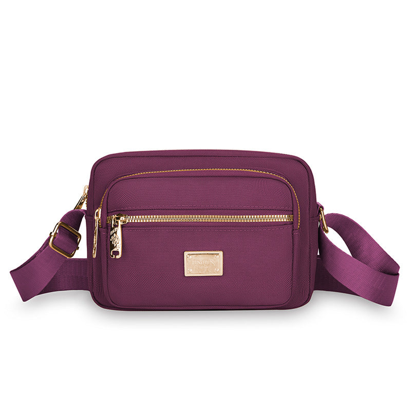 Portable commuter small square bag multi-layer storage business cashier bag simple and durable Oxford cloth shoulder messenger bag wholesale