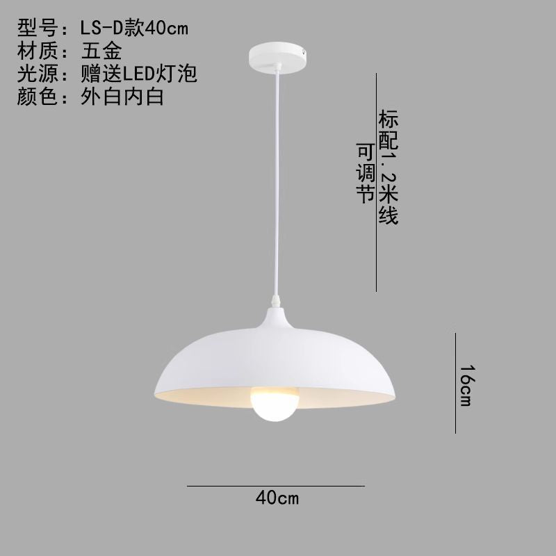 Minimalist industrial black projector light - retro creative restaurant, cafe, bubble tea shop, hot pot restaurant - unique pot lid pendant lamp