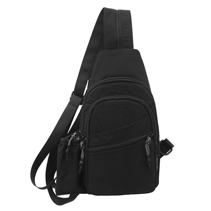New Japanese trendy brand casual breast bag women's Oxford cloth shoulder small backpack versatile and lightweight outdoor sports messenger bag