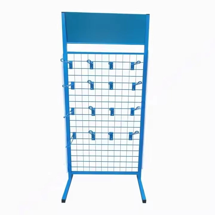 Source Factory Small Metal Store Retail Suspension Product Display Floor Bracket Wire Mesh Panel