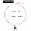 Wholesale christmas necklaces: european and american cross-border jewelry, high-end, instagram-style, diamond-studded wishing santa claus necklace for women