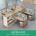 Walnut color 3m t-shaped four-seater + cabinet (including delivery)