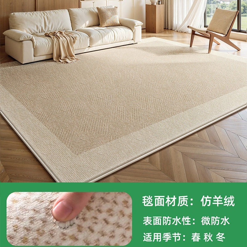 Removable and washable carpet, living room modern cream style bedroom sofa, machine washable double layer floor mat, accessible luxuryclassy carpet
