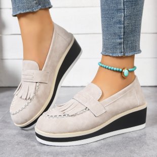 spring/autumn new arrival: plus-size wedge heel single shoes for women, sizes 36-43. wholesale available. dropshipping to  and