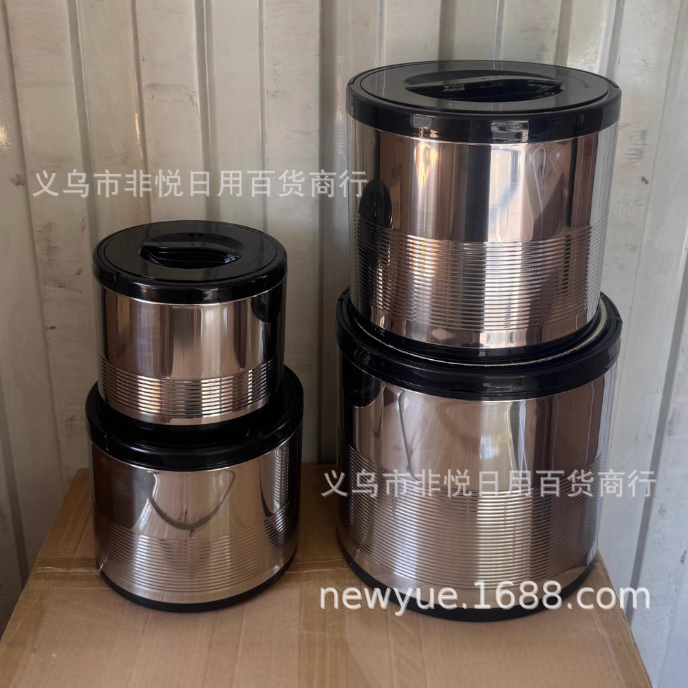 factory direct sales stainless steel insulated bucket portable insulated bucket large capacity commercial five-piece insulated pot