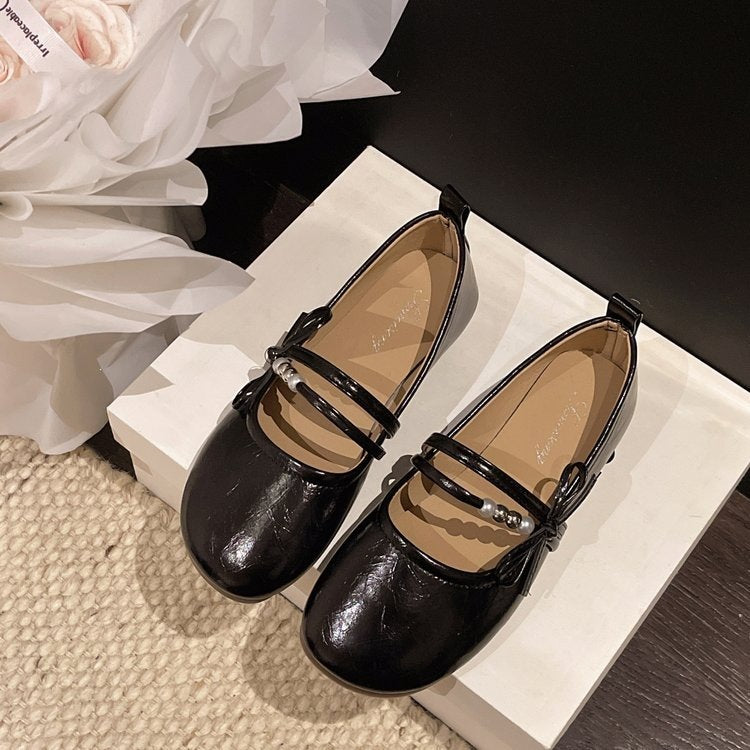 french chic flats: women's  autumn new arrivals - mary janes, flat, soft style, solid color