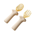 Kids food supplement spoon ppsu yuanbao spoon baby independent eating spoon baby for home silicone fork spoon food supplement tableware