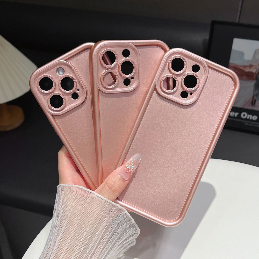 Custom metallic paint "eye of heaven" ladder phone case - compatible with apple 16, diamond sand spray paint, solid color, protective for samsung and xiaomi