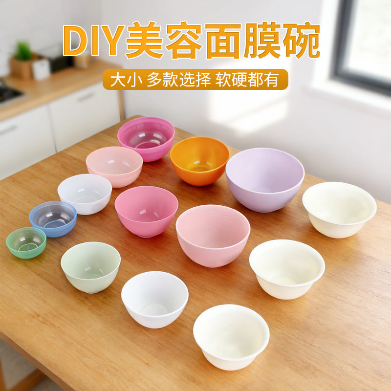 Beauty bowl spa mask mixing tool plastic mask bowl wholesale set - flat rim bowl
