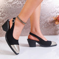 Baotou back hollow sandals 2026 summernew arrival thick heel mary jane shoes flats high heels color matching fashion style export