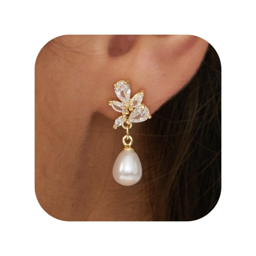 European and american cross-border hot seller: fashionable, exquisite, compact, and luxurious pearl pendant earrings for women - exuding a high-end, elegant, and sophisticated "it girl" vibe