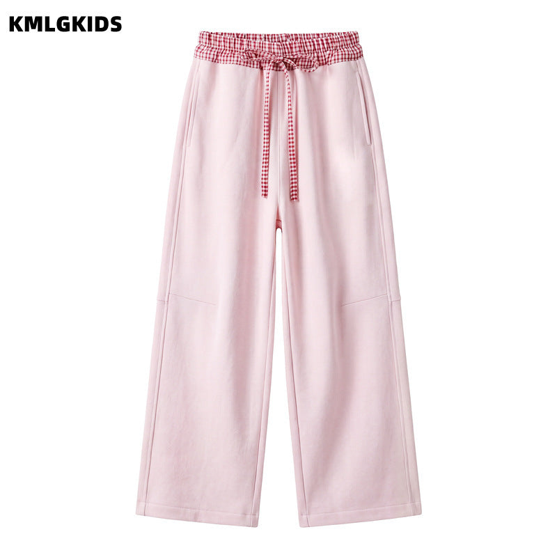 Girls' casual straight-leg sweatpants - new autumn  collection: stylish, cute, and sweet for little girls