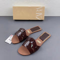 Za2024summernew arrival round toe flats one-shaped shallow mouth asymmetrical flat heel fashioneasiest for match sandals and slippers for women