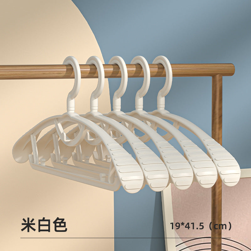 Wide shoulder clothes hanger, thickened version, non-marking, non-slip for home clothes hanger, durable export cross-border exclusive plastic clothes hanger
