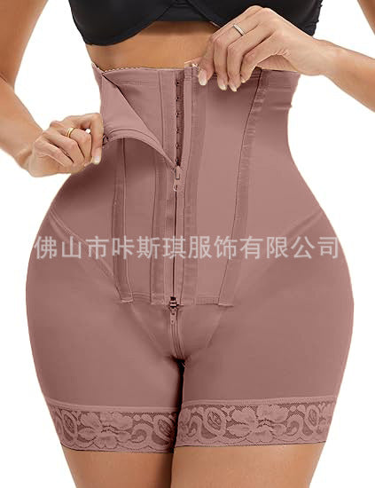 Fashion cross-border hip tightening high waist lace shaping pants tight shaping body shaping pants waist tightening butt lifting underwear women's butt lifting pants