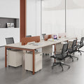 Saint rica thickened steel frame office desk and chair combination four-person double 2-person 4-person desk casual modern office electric