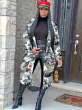 S390237 in stock wholesale women's mid-length casual fashion european and american camouflage print patchwork military overcoat