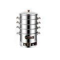 Electric steamer for home use - three-tier, multi-layer, large capacity stainless steel electric steamer - steaming and cooking all-in-one pot - commercial multi-function