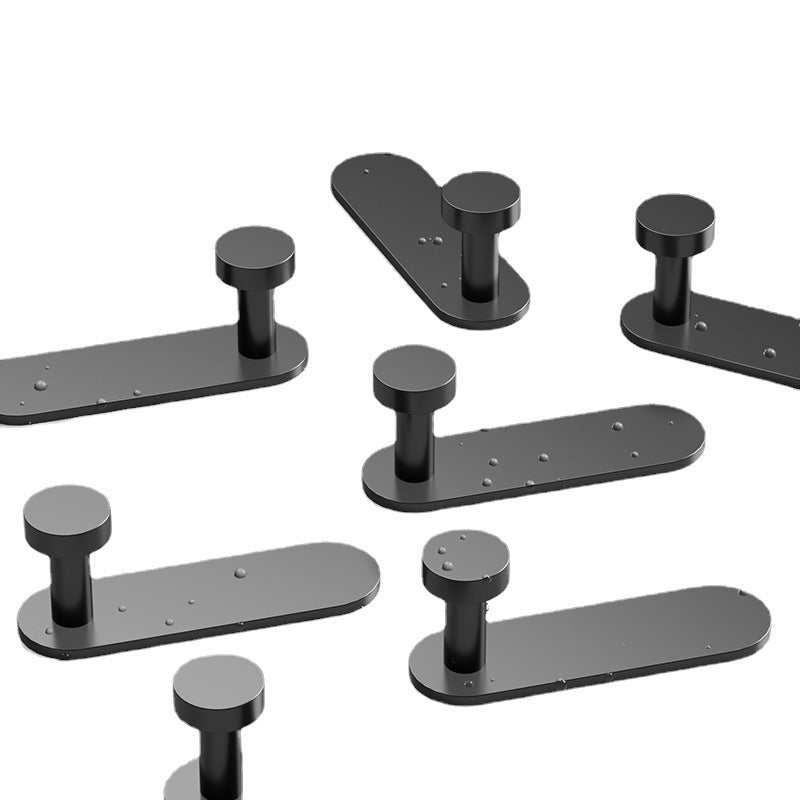 Gun gray punch-free hook, strong adhesive bathroom wall bathroom towel load-bearing adhesive hook, entrance door back hook