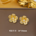 fashion elegant four-leaf clover earrings personalized zircon flower classy earrings niche styleaccessible luxurynew arrival earrings