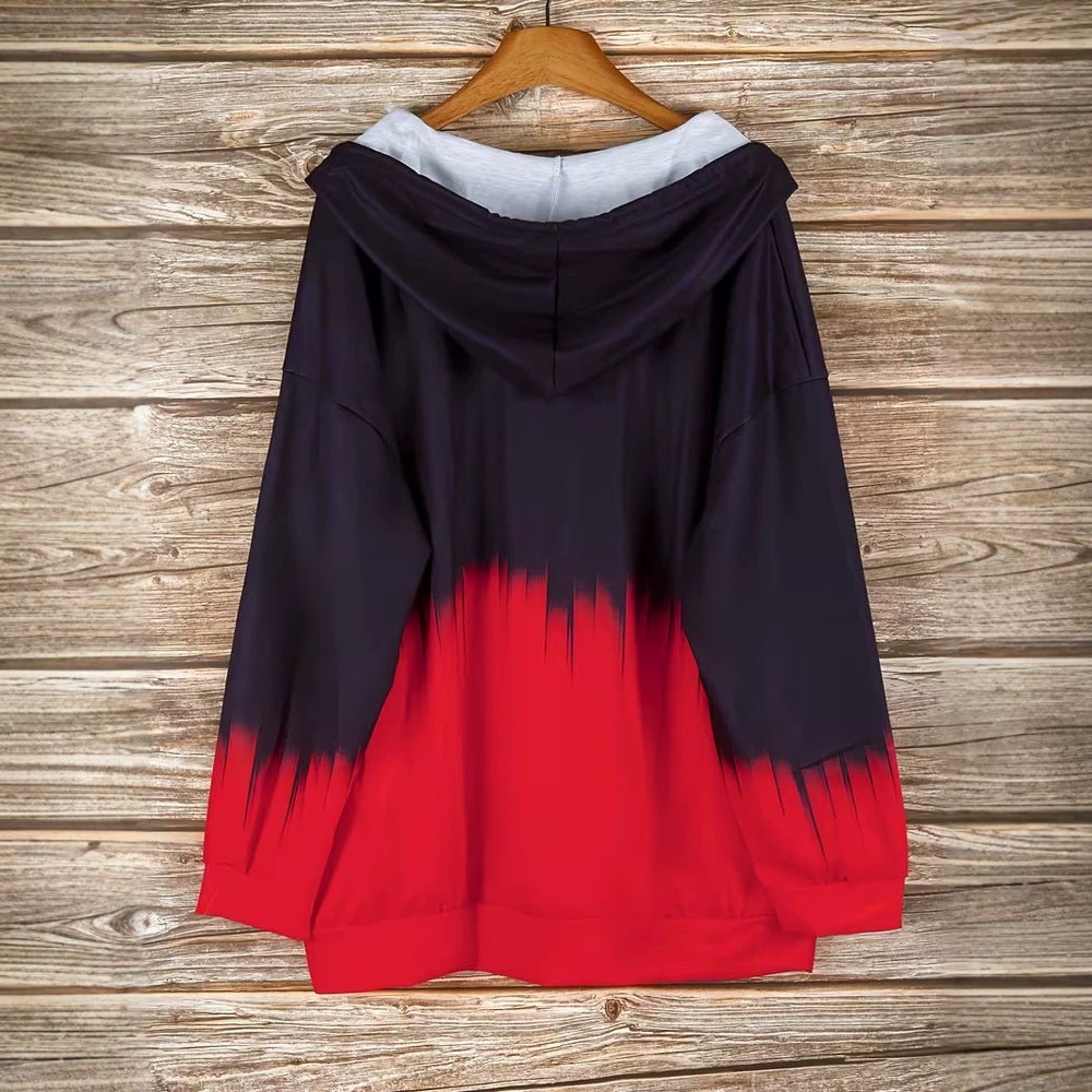 hot-selling plus-size women's zip-up hoodie, new casual long-sleeve hooded sweatshirt jacket, dropshipping available