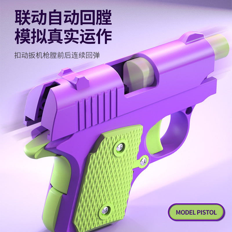 Gravity cub 1911 pistol blowback reloading little carrot pistol mini carrot knife d printed decompression toy