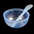 Semi-transparent blue small bowl + small stick