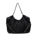 Autumn new arrival: large capacity denim tote bag - british style student school bag, shoulder bag, niche trendy handbag