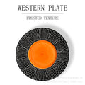 Nordic new large ceramic plate - matte finish steak plate for hotel, restaurant, and home use - creative plating and table setting