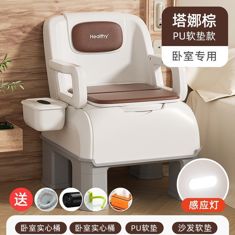 Bedside bedroom potty adult elderly toilet mobile horse room toilet chair bucket household pregnant women the elderly