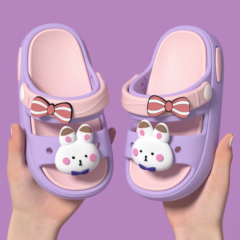 3d capybara kids' slippers - new 2025 summer collection for girls, indoor home cartoon non-slip sandals for boys