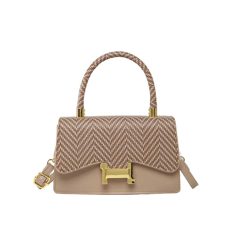 Casual simple portable small square bag women's 2025 summer new trend fashion shoulder bag niche retro messenger bag