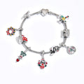 European and american cross-border christmas holiday bracelet combination personalized cartoon dripping oil santa claus bell combination hand jewelry wholesale