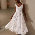 sweet & spicy floral print cami dress - women's summer polka dot slim-fit sleeveless maxi dress