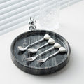 High-style ceramic handle forks, stainless steel household spoons, heart-shaped coffee stirrers, creative dessert spoons - wholesale
