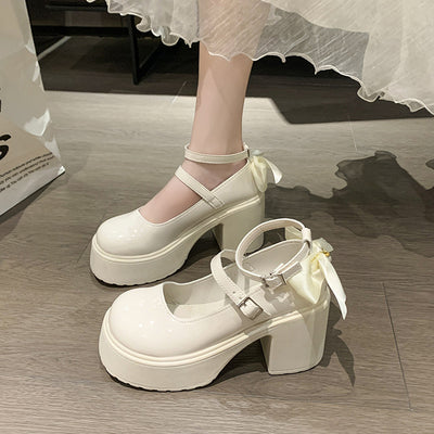 2025 summer new arrivals: sweet bow mary janes - versatile, chic, comfortable, and stylish low-heeled leather shoes