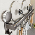 Suction cup kitchen hook punch-free hanging rod knife holder spatula spoon knife multi-functional storage rack wall-mounted storage