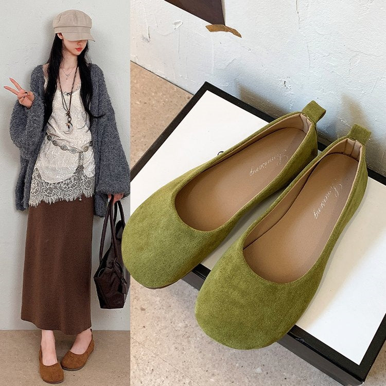 summer new round toe low-cut versatile bow single shoes cross-border leopard print plus size flat single shoes women's wholesale