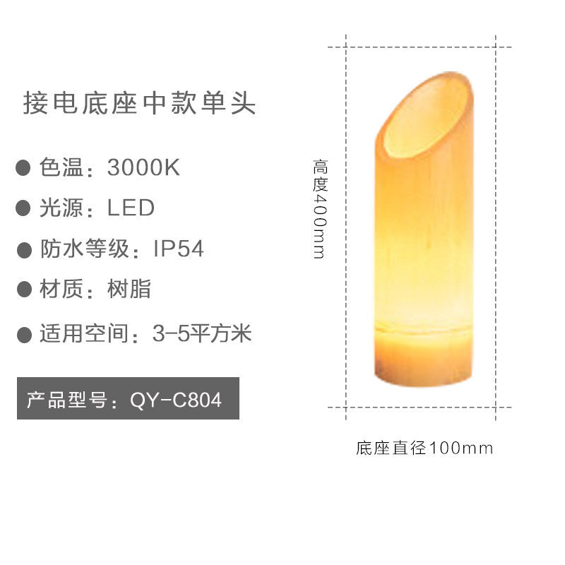 Outdoor waterproof courtyard light, bamboo style lawn lamp, garden villa landscape lighting, modern minimalist park resin bamboo lamp