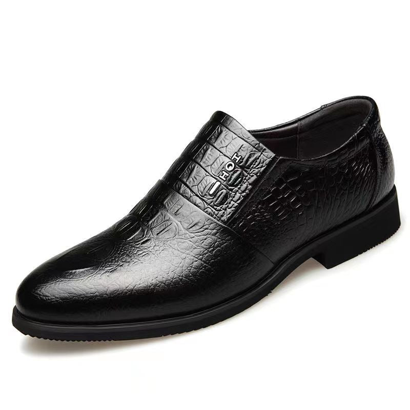 2024 new versatile men's leather shoes - soft sole business casual loafers - perfect for work, security, and dad shoes - wholesale available