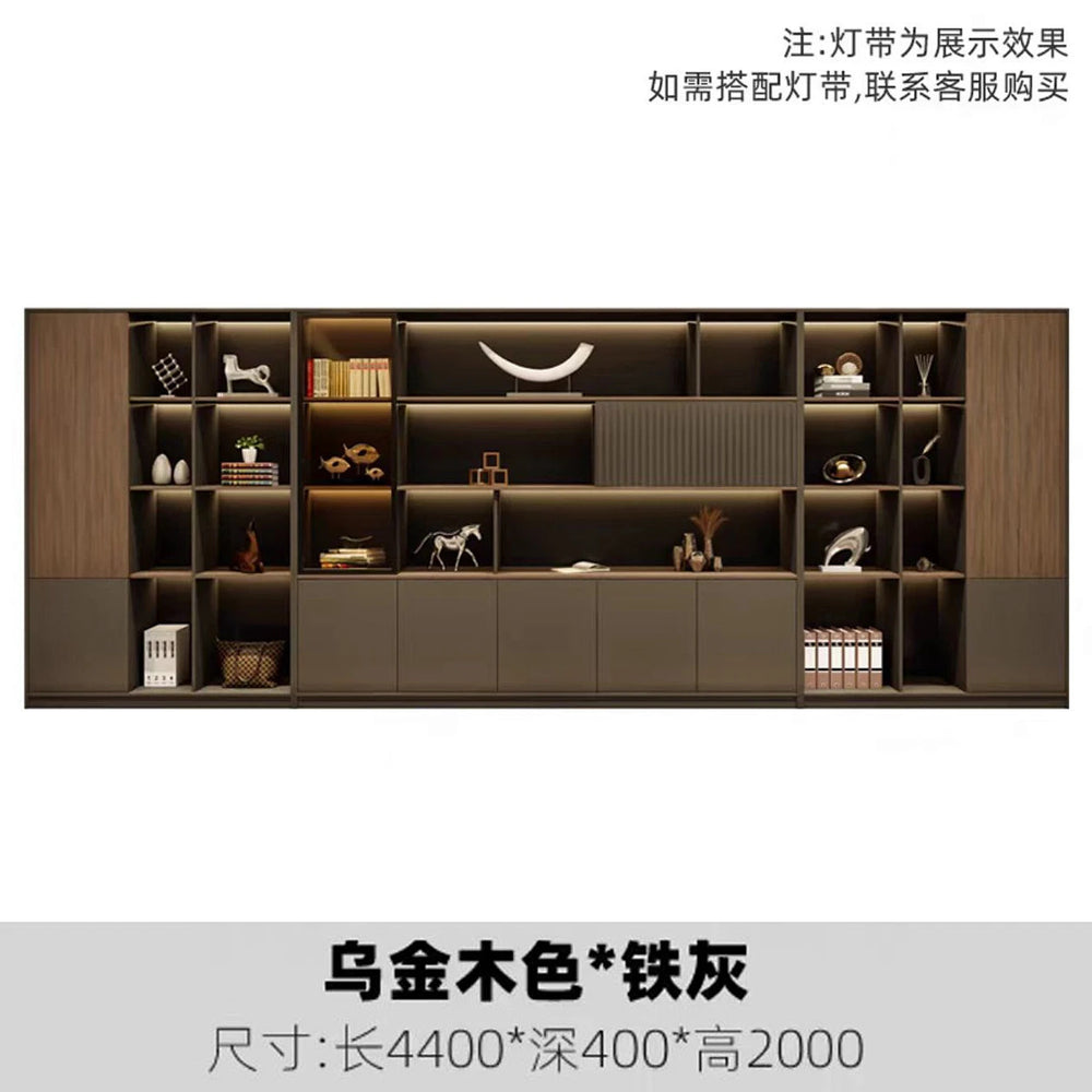Office bookcase boss background cabinet file cabinet wooden information cabinet storage storage wall floor cabinet