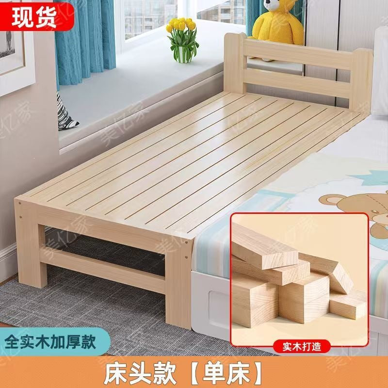All solid wood patchwork bed kids bed solid wood crib thickened patchwork large bed kids patchwork bed available