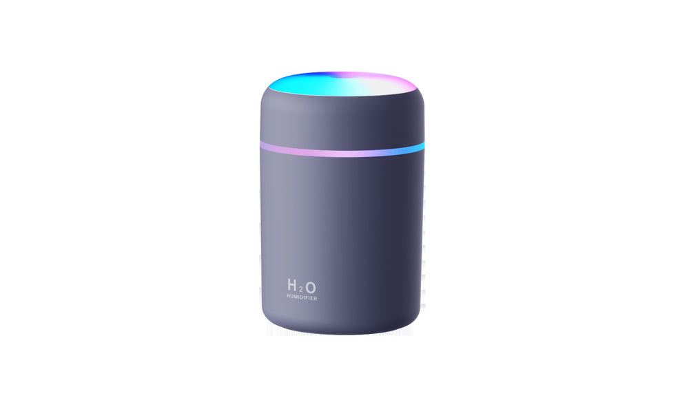 Customizable mini desktop air humidifier with ambient light - portable spray for office, home, and car