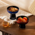Japanese retro high-style fruit bowl - perfect for home living room, dried fruits, snacks, desserts, cakes, pastries, and candies - ceramic