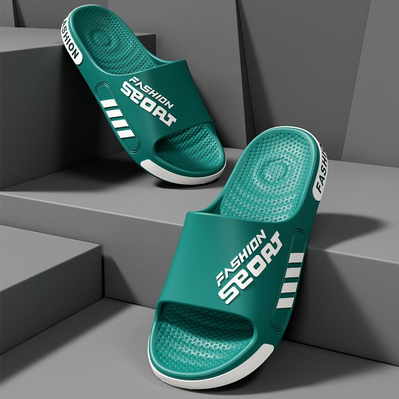 Eva summer new slippers men's outdoor plus size trendy home indoor bath soft sole wear-resistant sports sandals